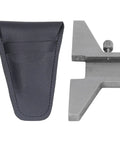 Stainless Steel Caliper Depth Base Attachment with Screw Knob and Case for Vernier Calipers Up to 16mm Blade Width