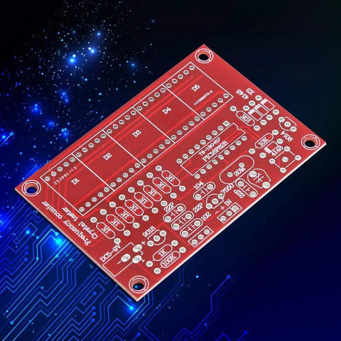 Red PCB for DIY Crystal Oscillator Frequency Counter Tester Kit 1Hz to 50MHz With Five Digit Red Display No Fuss Plug In Module