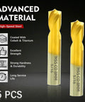 Cobalt Spot Weld Drill Bit Set For Auto Body Repairs Pro Grade Titanium Coated High Speed HSS Weld Cutter Bits 5 By 16 Inch 8mm
