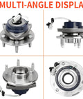 Front Wheel Hub & Bearing Assembly (1 pc) 5-Lug w/ ABS Left or Right, Sealed Wheel Hub Bearing Replacement multi-angle view