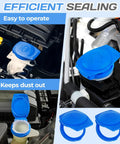 OEM 3Q0955455 Windshield Washer Fluid Cap for Volkswagen shown installed on engine, made of ABS, easy install, direct fit