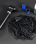 Electric Ink Mixer For Tattoo Pigment With 100 Mixing Sticks Kit, Pro Grade Tattoo Ink Agitator Machine For Microblading Eyebrow Color, Black Pigment, Easy One Touch Operation And Sanitary Disposable Sticks. Black electric ink mixer with disposable mixing sticks and pigment bottles