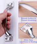 Galvanised Bow Door Handle Set 10 Pcs Durable Silver Outdoor Indoor Hardware For Cabinets Drawers Gates And Garage Doors