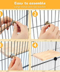 Premium Solid Pine Wood Chinchilla Suspension Bridge and Climbing Ledges assembly steps, demonstrating ease of installation with metal washers.