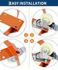 Easy installation steps for Workhorse Heavy Duty Drum Dolly With 4 Wheels, Steel Oil Barrel Cart For Moving Bulk Cylinders.