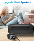 Bluetooth 5.2 Receiver for Home Stereo With RCA and Three Point Five Millimeter AUX Output Wireless Audio Adapter on table