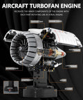 Realistic Turbofan Aircraft Engine Model Kit With Motor Build Your Own Engine STEM Project For Teens And Adults 14 Plus 1786 Piece Set