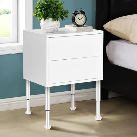 White cabinet with 4 Piece Adjustable Cabinet Legs Steel Telescopic Furniture Feet With Floor Protection For Tables And Beds
