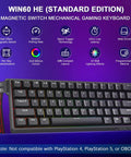 Slick Sixty Percent Wired Mechanical Keyboard Featuring Hall Effect Magnetic Switches With Adjustable Rapid Trigger Mode And An Insanely Fast 8000Hz Polling Rate Plus Hotswappable Pcb And Fully Customizable Rgb For Gamers Locked Into Dominant Gameplay, showing compact layout and RGB effects.