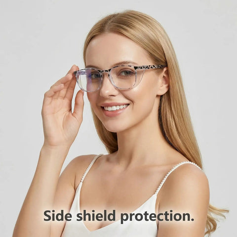 3 Pack Anti Fog Safety Glasses With Wraparound Side Shields Clear Lens Work Goggles Straight Up Trusted Eyewear For Nurses Lab Techs And Job Site Crews Snappy Protection worn with side shield protection.