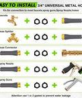 Heavy Duty Burst Resistant Metal Garden Hose With 304 Stainless Steel Outer Shell And Rugged PVC Liner, connector options