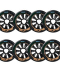 Replacement Inline Skate Wheels Set 90mm 100mm 110mm For Indoor Outdoor Use 8 Pack Black Durable Quick Roll High Performance Speed