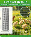 Heckuva Sturdy Galvanized Hardware Cloth 8 X 10 Feet 1/4 Inch Mesh 23 Gauge Welded Steel Fencing Roll in outdoor setting with chicks.