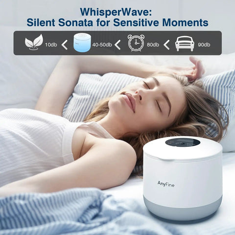 Ultrasonic Cleaner For Dentures Braces Mouth Guards And Jewelry With 45kHz Triple Phase Purification Four Modes To Slam Coffee Stains And Grime Sonic UV Boost For Fresh Clean Appliances, white bedside device