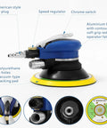 6 Inch Vacuum Orbital Sander With Dust Bag And Hose For Auto Body And Woodworking, Self Vacuum, Includes Ten 6 Hole Sandpapers