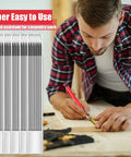 Rock Solid 2.8mm Carpenter Pencil Lead Refills 36 Piece Bulk Pack, black graphite leads for woodworking and marking.