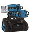Unrolled Titan23XL Tool Roll And Organizer Bag With 23 Pockets Wrench Roll Canvas Tool Pouch For Electricians HVAC Pros