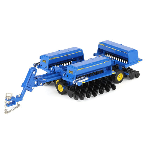 Realistic Dope One Sixty Four Scale Landoll 5532-30 Grain Drill Model Replica with diecast body, rubber wheels, and folding wings
