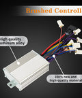 Brushed Motor Controller For 48V Systems With 1000W Power, 30A Rated Current, And 3 Speed Switch, aluminum casing and wiring.