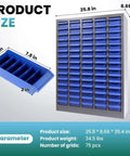 75 Drawer Hardware Cabinet For Nuts Bolts And Small Parts With Heavy Duty ABS Drawers And Metal Frame Bolt Bin Organizer