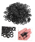500 Pcs Wave Washer Assortment Kit for Home Auto and Shop, Heavy Duty Spring Washers That Evenly Distribute Load Across Bolts and Nuts, Durable Steel Gaskets, The Handy Workhorse for Mechanical Fixes, black steel wave washers pile and hand view