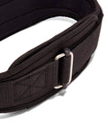 Premium Adjustable Velcro Weightlifting Belt Built Tough For Heavy Deadlifts And Squats Delivers Solid Lumbar Support For Serious Gym Grinders Crushing Their Daily Grind X Large Black close-up of velcro strap and buckle detail
