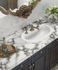 Black And White Marble Peel And Stick Wallpaper For Kitchen Counters And Backsplashes No Glue Needed Self Adhesive Waterproof Vinyl on sink