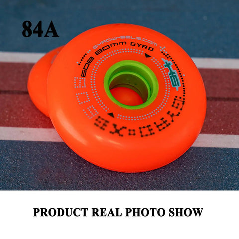 Eight Pack Inline Skate Wheels Pink 72mm 76mm 80mm Wear Resistant PU With Smooth Bearings For Indoor Outdoor Replacement Skates 84A Hardness Ideal For Street Parks And Skating Sessions With Durable Grip And Fast Smooth Roll
