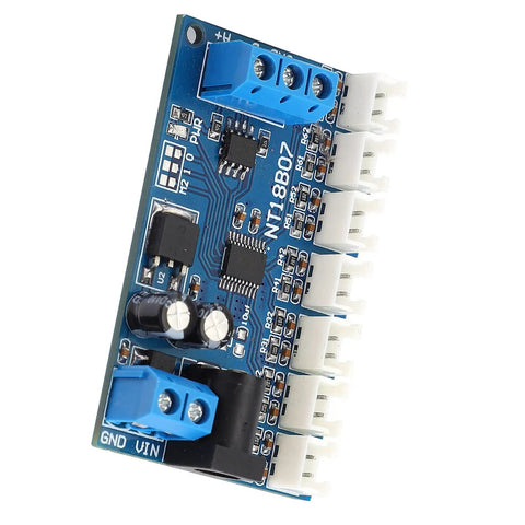 7 Channel RS485 Temperature Sensor Module With 6-24V Power Supply And Cascading Up To 247 Modules For PLC And Paperless Recorder Use