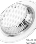2 Pack Stainless Steel Kitchen Sink Strainer Set With Wide 4.5 Inch Rim Fits Most Standard Drains And Garbage Disposals Rust Free