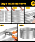 Assembly steps for 4 Foot Fire Pit Ring Galvanized Steel 48 Inch Wood Burning Ring For Backyard Bonfire And Camping