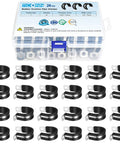 Beefy 24 Piece 1 Inch Cable Clamps With Rubber Cushioned 304 Stainless Steel Build, displayed in packaging and layout