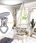 Beefy Bearing Swivel Swing Hanger 800Lb Capacity Stainless Steel Ceiling Mount Kit for hammock chair in modern room