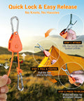 15 Foot Reflective Windproof Paracord Tie Down Rope Set With Ratchet Straps Four Pack For Camping Tents Tarps Grow Lights And More One Eighth Inch Adjustable Tensioners And Pulley Tighteners with quick lock instructions
