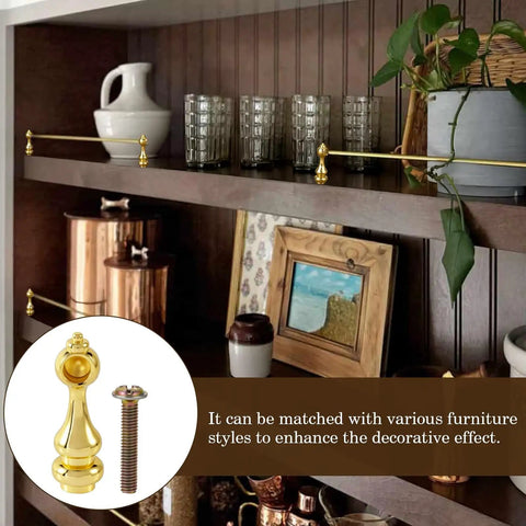 Heavy Duty Kirsite Shelf Brackets For Home Decor, Solid And Secure Storage Cabinet Hardware, Simple Clamp Design on bookshelf