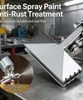 3 Inch Sheet Metal Hand Seamer With TPR Handle Straight Jaw Bender Pro Grade in workshop, showing spray paint anti-rust treatment