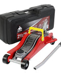 Floor Jack 2.5 Ton Hydraulic Low Profile Trolley Car Jack With Portable Storage Case and lifting range 3.5 to 14 inches