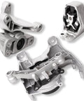 3 Pack Heavy Duty Engine Motor Mounts Fits 2022 2025 Nissan Rogue 1.5L Fwd displayed from various angles with solid aluminum build.