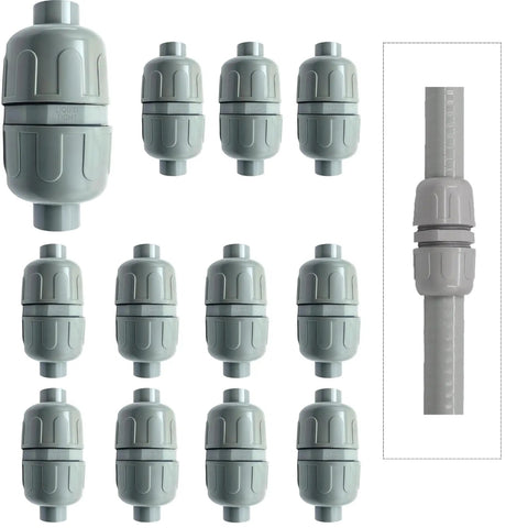 Half Inch Liquid Tight Double Ended Conduit Connector Pack Of Twelve For PVC Flexible Conduit Fittings Easy Wire Pass Through