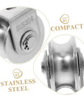 2-Pack Heavy Duty Stainless Steel Pulley Wheels For Sliding Doors And Wire Rope Lifting, Ball Bearing Track Rollers