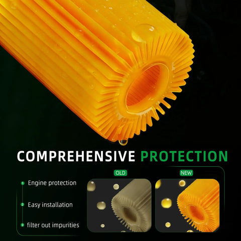 Close-up of orange air filter from All-In-One Filter Service Kit For Bobcat S450 S510 S530 S550 S570 S590 S595 S630 S650 And