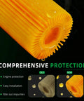 All In One Tractor Filter Kit For XG3140 Series Fuel Filter 40271228 Oil Filter 40318591 showing new and old filter comparison