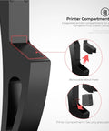 Floor Stand Kiosk For Monitors And Printer Slot 15 To 32 Inches Supports Up To 60 Lbs VESA Compatible With lockable access panel close-up