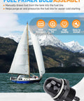 Sailboat at sea, focus on Priming Start Pump Replacement For 8HP To 20HP 4 Stroke Carb Outboard Engines With Manual Choke (2005-2008)
