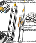 Heavy Duty Locking Drawer Slides 32 Inch Full Extension Ball Bearing Side Mount Glides Tough As Nails Built To Last 500lb Load Capacity