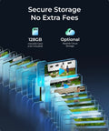 Secure storage options for 4K LTE Cellular Security Camera For Outdoor Use No WiFi Solar Powered 3G 4G Connectivity 360 Auto