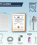 All Metal CUPC Certified Shower Head Combo components with 10 Inch Rainfall Head, Handheld Sprayer, 12 Inch Arm, 71 Inch Hose, Chrome Finish.