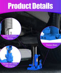 Heavy Duty Hydraulic Toe Jack Delivering Twenty Ton Top Lifting And Ten Ton Toe Engagement with strong spring and rotatable handle.