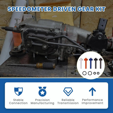18 To 22 Tooth Speedometer Driven Gear Kit For Muncie GM T10 GM Super T10 Saginaw 3 And 4 Speed GM T5 Powerglide 200 And 350 Transmissions Dialed In For Accurate Gear Ratios And Smooth Shifts In Classic Cars displayed on workbench