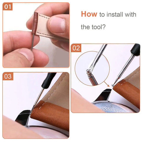 22mm Watch Spring Bars With Removal Tool For Easy Strap Swaps No Fuss Stainless Steel Watch Band Pins installation guide